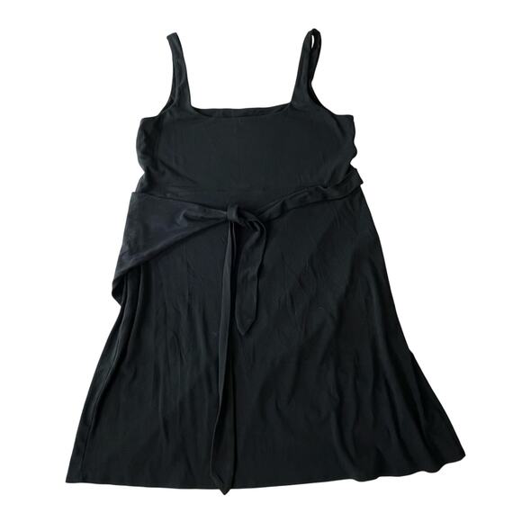 Wilfred Aritzia Saturn Black Wrap Dress Size 2XL Preppy Classic Soft - Picture 2 of 11